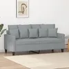 Image de vidaXL Canapé à 2 places Gris clair 140 cm Tissu 359267