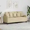 Image de Canapé À 2 Places Crème 140 Cm Tissu Vidaxl