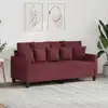 Image de Canapé À 2 Places Rouge Bordeaux 140 Cm Tissu Vidaxl