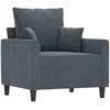 Image de Fauteuil Gris Foncé 60 Cm Velours Vidaxl