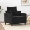 Image de Fauteuil Noir 60 Cm Velours Vidaxl