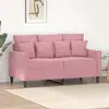 Image de Canapé À 2 Places Rose 120 Cm Velours Vidaxl