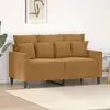 Image de Canapé À 2 Places Marron 120 Cm Velours Vidaxl