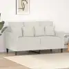 Image de Canapé À 2 Places Crème 120 Cm Velours Vidaxl