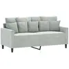 Image de Vidaxl canapé à 2 places gris clair 140 cm velours