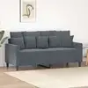 Image de Canapé À 2 Places Gris Foncé 140 Cm Velours Vidaxl