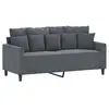 Image de Vidaxl canapé à 2 places gris foncé 140 cm velours