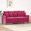 Image de Canapé À 2 Places Rouge Bordeaux 140 Cm Velours Vidaxl