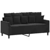 Image de Vidaxl canapé à 2 places noir 140 cm velours