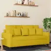 Image de Canapé À 2 Places Jaune 140 Cm Velours Vidaxl