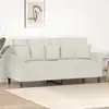 Image de Canapé À 2 Places Crème 140 Cm Velours Vidaxl