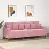 Image de Canapé À 3 Places Rose 180 Cm Velours Vidaxl