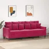 Image de vidaXL Canapé à 3 Places Chaise de Relaxation avec Oreillers Siège avec Accoudoirs et Dossier Fauteuil TV de Salon 359317