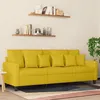Image de vidaXL Canapé à 3 Places Chaise de Relaxation avec Oreillers Siège avec Accoudoirs et Dossier Fauteuil TV de Salon 359319