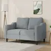 Image de Canapé À 2 Places Gris Clair 120 Cm Tissu Vidaxl