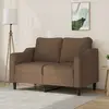 Image de Canapé À 2 Places Marron 120 Cm Tissu Vidaxl
