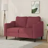 Image de Canapé À 2 Places Rouge Bordeaux 120 Cm Tissu Vidaxl