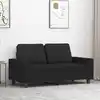 Image de Canapé À 2 Places Noir 120 Cm Tissu Vidaxl