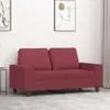 Image de Canapé À 2 Places Rouge Bordeaux 120 Cm Tissu Vidaxl