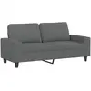 Image de Vidaxl canapé à 2 places gris foncé 140 cm tissu