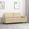Image de Canapé À 2 Places Crème 140 Cm Tissu Vidaxl