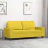 Image de Canapé À 2 Places Jaune Clair 140 Cm Tissu Vidaxl