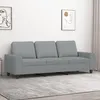 Image de vidaXL Canapé à 3 Places Siège avec Accoudoirs et Dossier Meuble de Salon Salle de Séjour Maison Intérieur Moderne Gris 359399