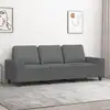 Image de Canapé À 3 Places Gris Foncé 180 Cm Tissu Vidaxl