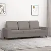 Image de Canapé À 3 Places Taupe 180 Cm Tissu Vidaxl