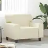 Image de Fauteuil Crème 60 Cm Similicuir Vidaxl
