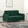 Image de Canapé À 2 Places Vert Foncé 120 Cm Velours Vidaxl