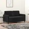 Image de Canapé À 2 Places Noir 120 Cm Velours Vidaxl