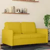 Image de Canapé À 2 Places Jaune 120 Cm Velours Vidaxl