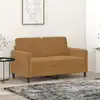 Image de Canapé À 2 Places Marron 120 Cm Velours Vidaxl