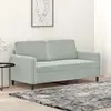 Image de Canapé À 2 Places Gris Clair 140 Cm Velours Vidaxl