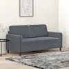 Image de Canapé À 2 Places Gris Foncé 140 Cm Velours Vidaxl