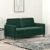 Image de Canapé À 2 Places Vert Foncé 140 Cm Velours Vidaxl