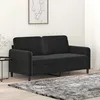 Image de Canapé À 2 Places Noir 140 Cm Velours Vidaxl