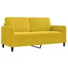 Image de Canapé À 2 Places Jaune 140 Cm Velours Vidaxl