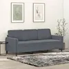 Image de Canapé À 3 Places Gris Foncé 180 Cm Velours Vidaxl