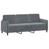 Image de Vidaxl canapé à 3 places gris foncé 180 cm velours