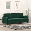 Image de Canapé À 3 Places Vert Foncé 180 Cm Velours Vidaxl