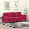 Image de Canapé À 3 Places Rouge Bordeaux 180 Cm Velours Vidaxl