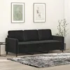 Image de Canapé À 3 Places Noir 180 Cm Velours Vidaxl