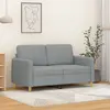 Image de Canapé À 2 Places Gris Clair 120 Cm Tissu Vidaxl