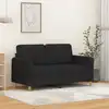 Image de Canapé À 2 Places Noir 120 Cm Tissu Vidaxl