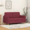 Image de Canapé À 2 Places Rouge Bordeaux 120 Cm Tissu Vidaxl