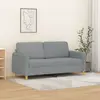 Image de Canapé À 2 Places Gris Clair 140 Cm Tissu Vidaxl