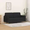 Image de Canapé À 2 Places Noir 140 Cm Tissu Vidaxl