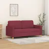 Image de Canapé À 2 Places Rouge Bordeaux 140 Cm Tissu Vidaxl